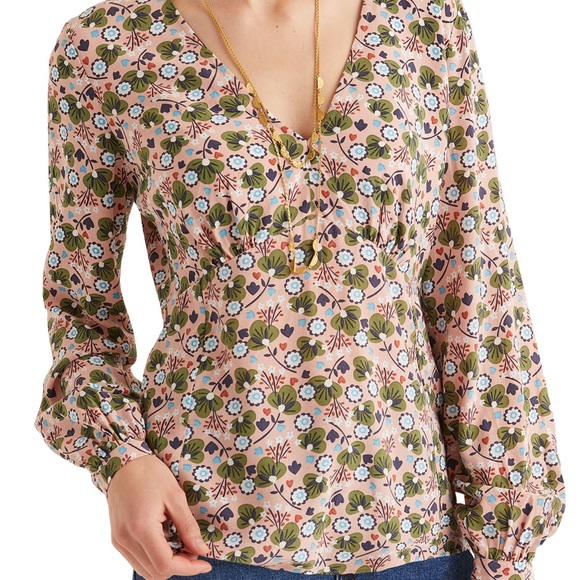 Boden Tops - Boden Viola Floral Print Long Sleeve Top Size 6R
